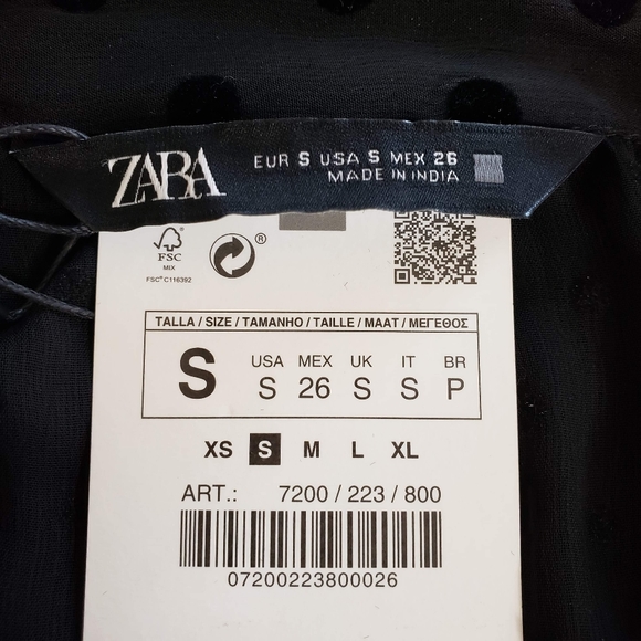 🔴SOLD🔴 Boho Black Polka Dot Midi Boho Dress S - Picture 6 of 7